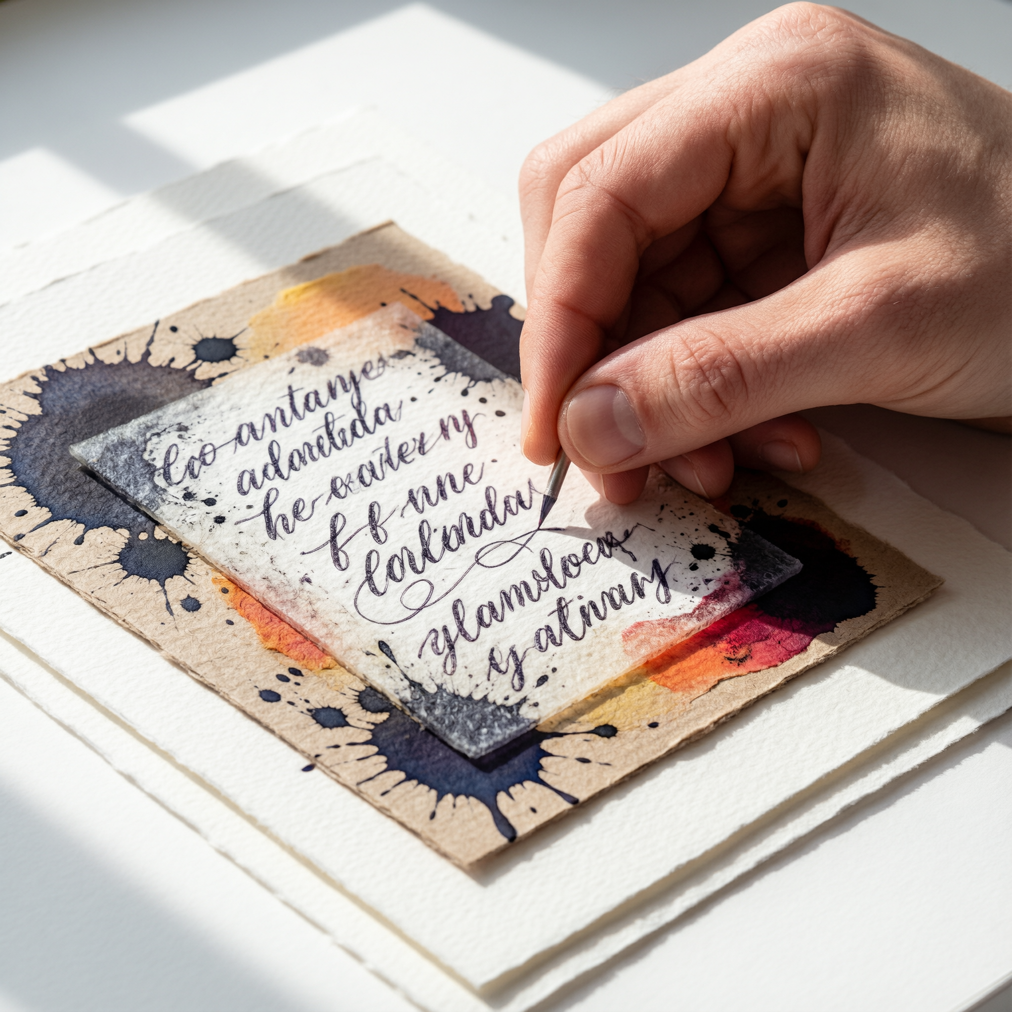 Mixed Media Collage Art: Combining Hand Lettering and Gel Printing